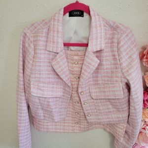 Pink tweed set